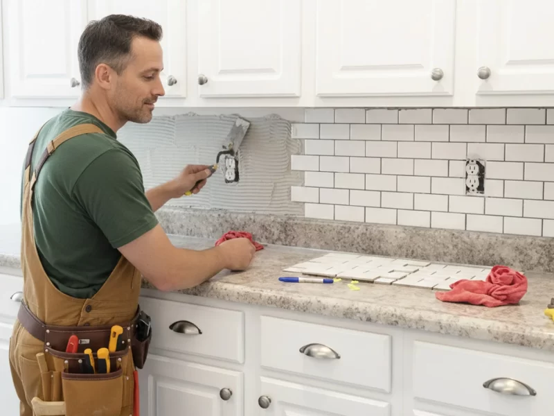 Tile Backsplash Installation