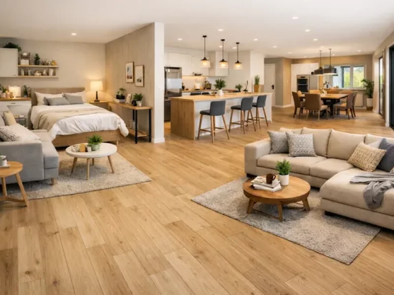 Consistent Flooring Across Multiple Rooms