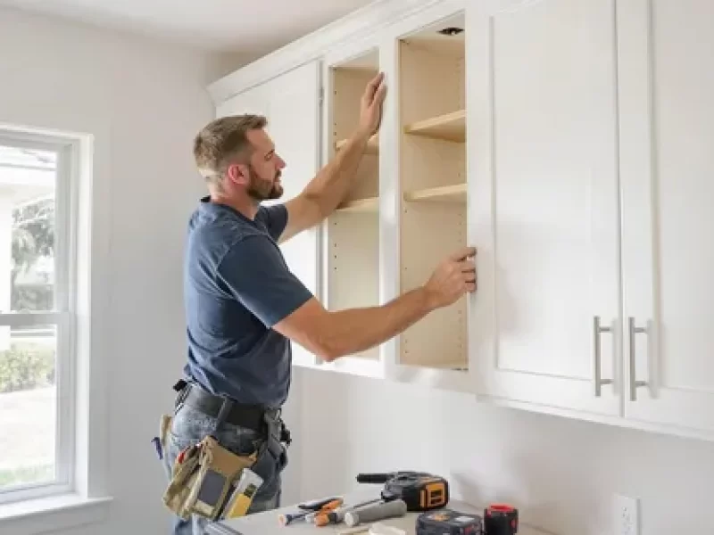 Cabinet Repair and Hardware Replacement